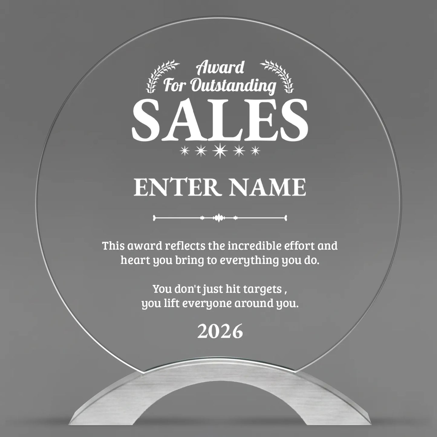 Sales Awards - Round Cosmic Acrylic Awards - Personalize Online – Choose From 5 Designs
