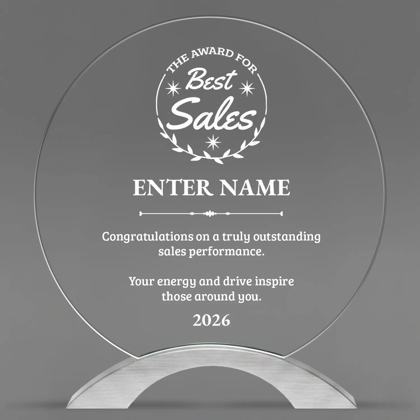 Sales Awards - Round Cosmic Acrylic Awards - Personalize Online – Choose From 5 Designs