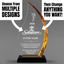 Sales Awards - Gold Flame Acrylic Awards - Personalize Online – Choose From 5 Designs