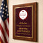 American Walnut With Marble Effect Metal Plaques - 6 Sizes