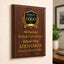 Custom Simulated Walnut Plaque with Full Color UV Printing - 4 Colors Available