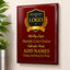 Custom Simulated Mahogany Plaque with Full Color UV Printing - 4 Colors Available