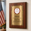 Classic Walnut Plaque Gold & Silver Metal Plate Personalize Online