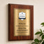 Classic Walnut Plaque Gold & Silver Metal Plate Personalize Online