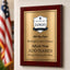 Classic Mahogany Plaque Gold & Silver Metal Plate Personalize Online