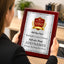 Classic Mahogany Plaque Gold & Silver Metal Plate Personalize Online