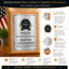 Classic Oak Plaque Gold & Silver Metal Plate Personalize Online