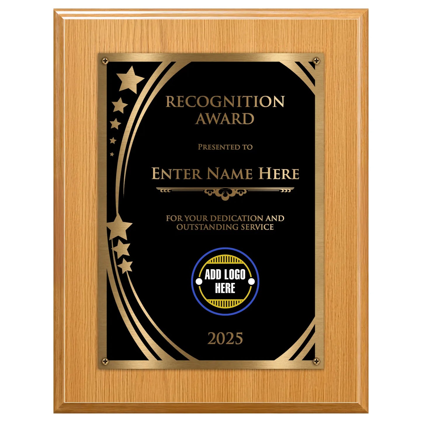 Recognition Classic Plaque With Gold Plate - 4 Frame Colors