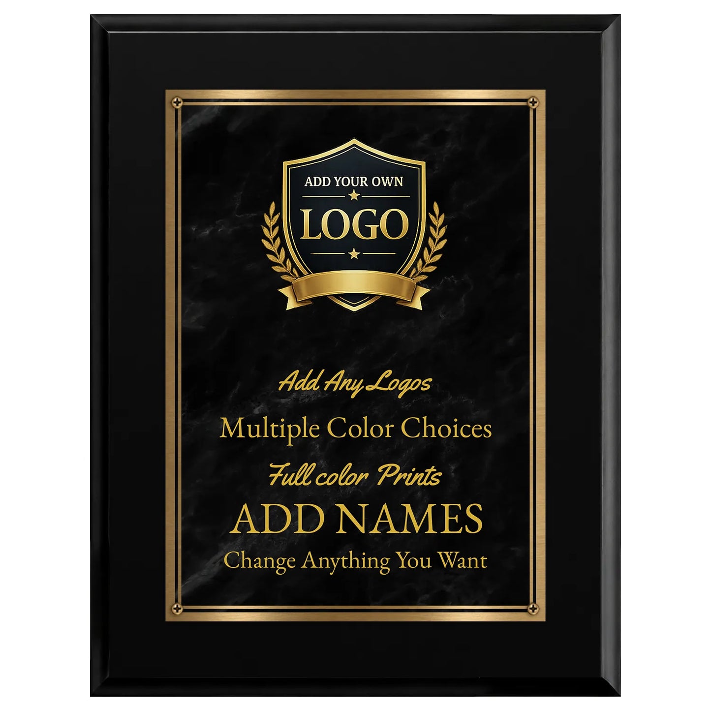 Classic Plaques Marble Effect - Simulated Walnut & More - Multiple Sizes