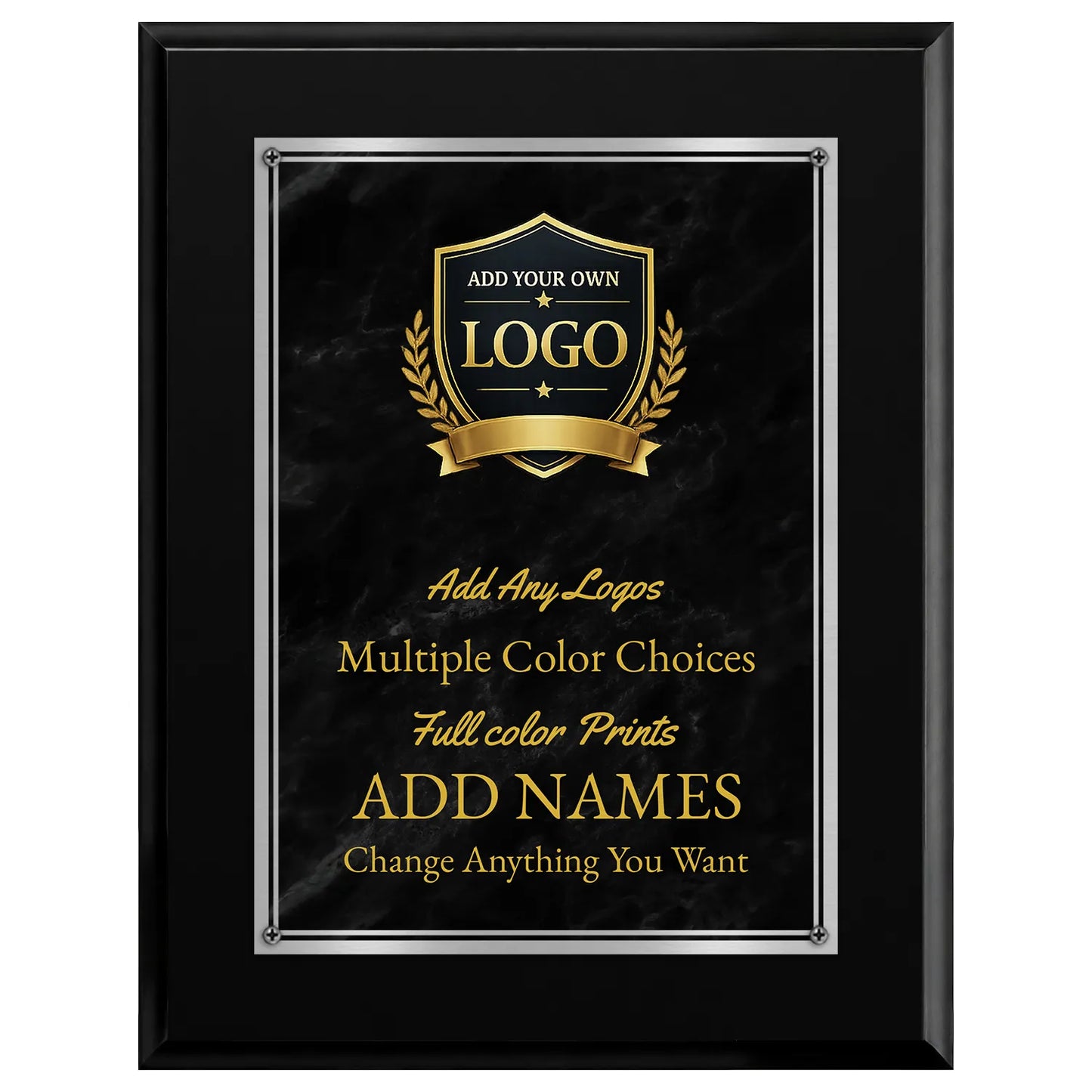 Classic Plaques Marble Effect - Simulated Oak & More - Multiple Sizes