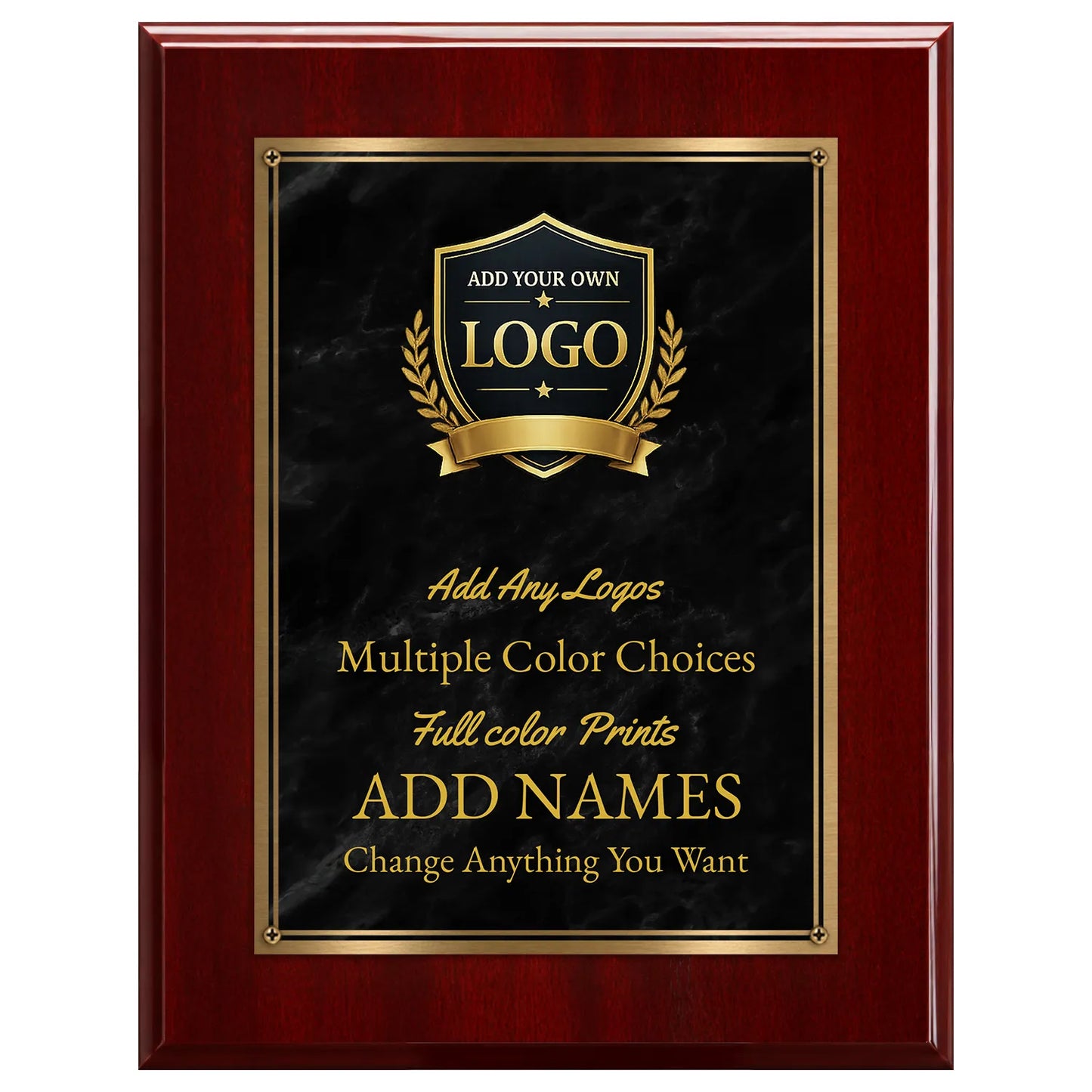 Classic Plaques Marble Effect - Simulated Walnut & More - Multiple Sizes