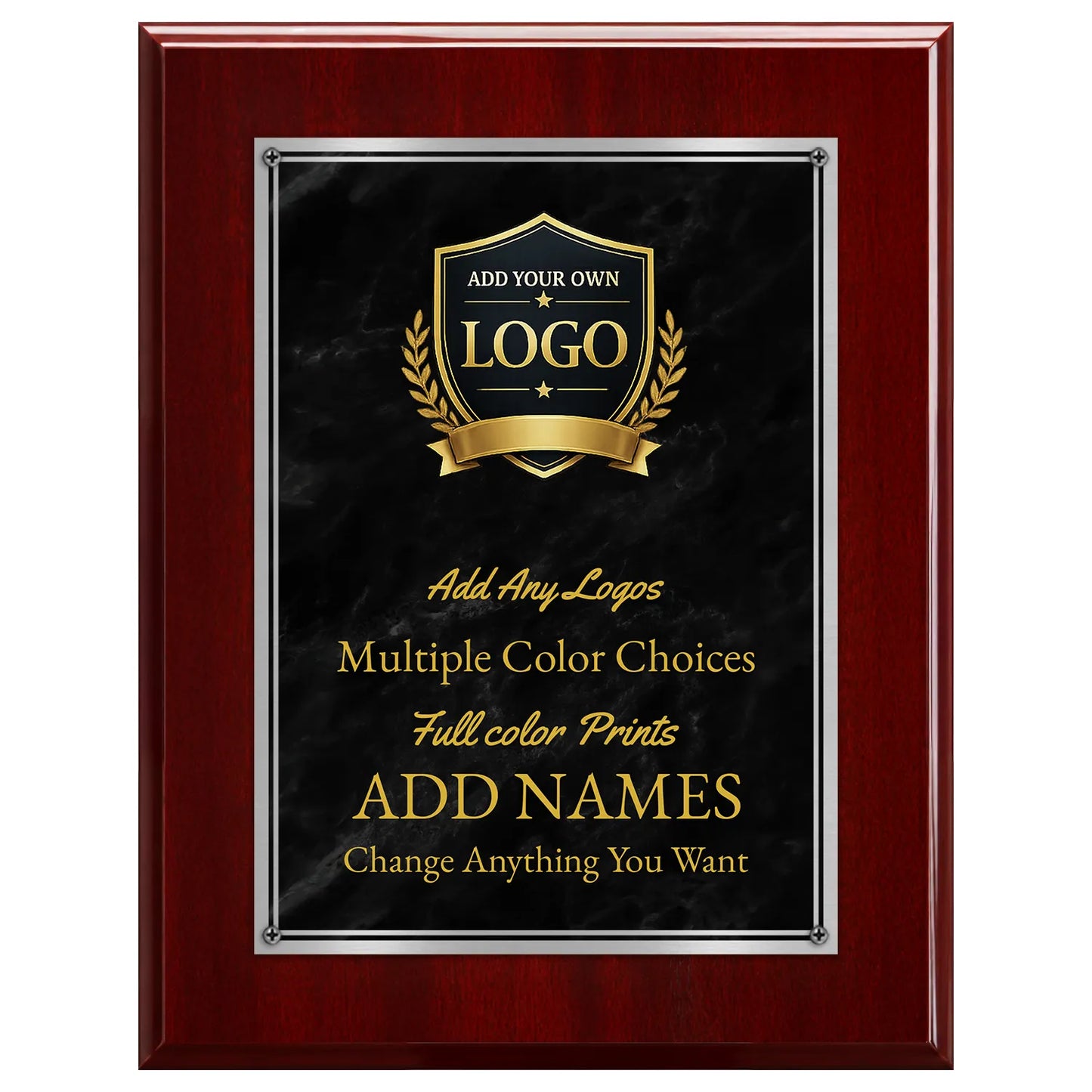 Classic Plaques Marble Effect Black & More - Multiple Sizes