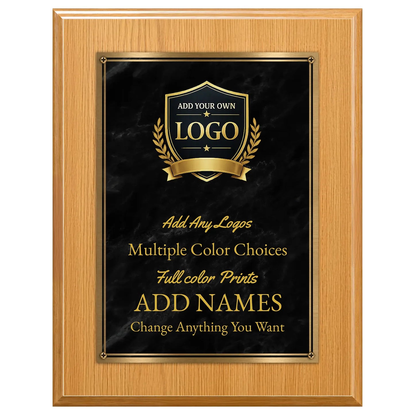 Classic Plaques Marble Effect - Simulated Mahogany & More - Multiple Sizes