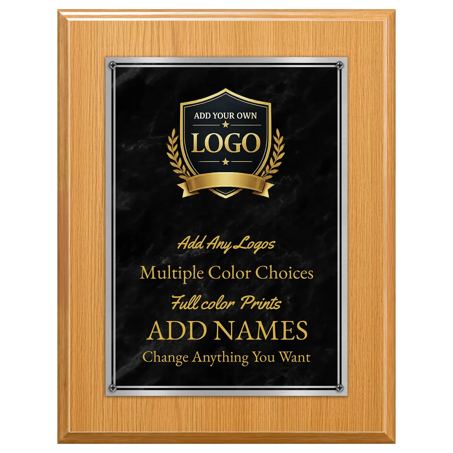 Classic Plaques Marble Effect Black & More - Multiple Sizes