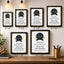 Classic Plaques Marble Effect Black & More - Multiple Sizes
