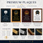 Classic Plaques Marble Effect Black & More - Multiple Sizes
