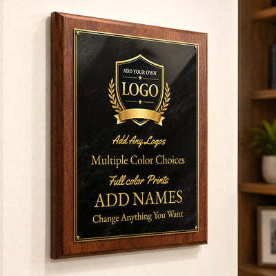 Classic Plaques Marble Effect - Simulated Walnut & More - Multiple Sizes