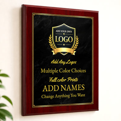 Classic Plaques Marble Effect - Simulated Mahogany & More - Multiple Sizes