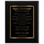 Happy Retirement Classic Plaque - 4 Frame Colors - Silver & Gold Plate Options