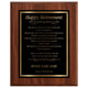 Happy Retirement Classic Plaque - 4 Frame Colors - Silver & Gold Plate Options