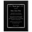 Thank You Classic Retirement Plaque - 4 Frame Colors - Silver & Gold Plate Options