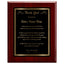 Thank You Classic Retirement Plaque - 4 Frame Colors - Silver & Gold Plate Options