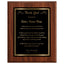 Thank You Classic Retirement Plaque - 4 Frame Colors - Silver & Gold Plate Options