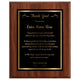 Thank You Classic Retirement Plaque - 4 Frame Colors - Silver & Gold Plate Options