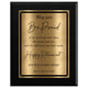 May You Be Proud Classic Retirement Plaque - 4 Frame Colors - Brushed Silver & Gold Plate Options