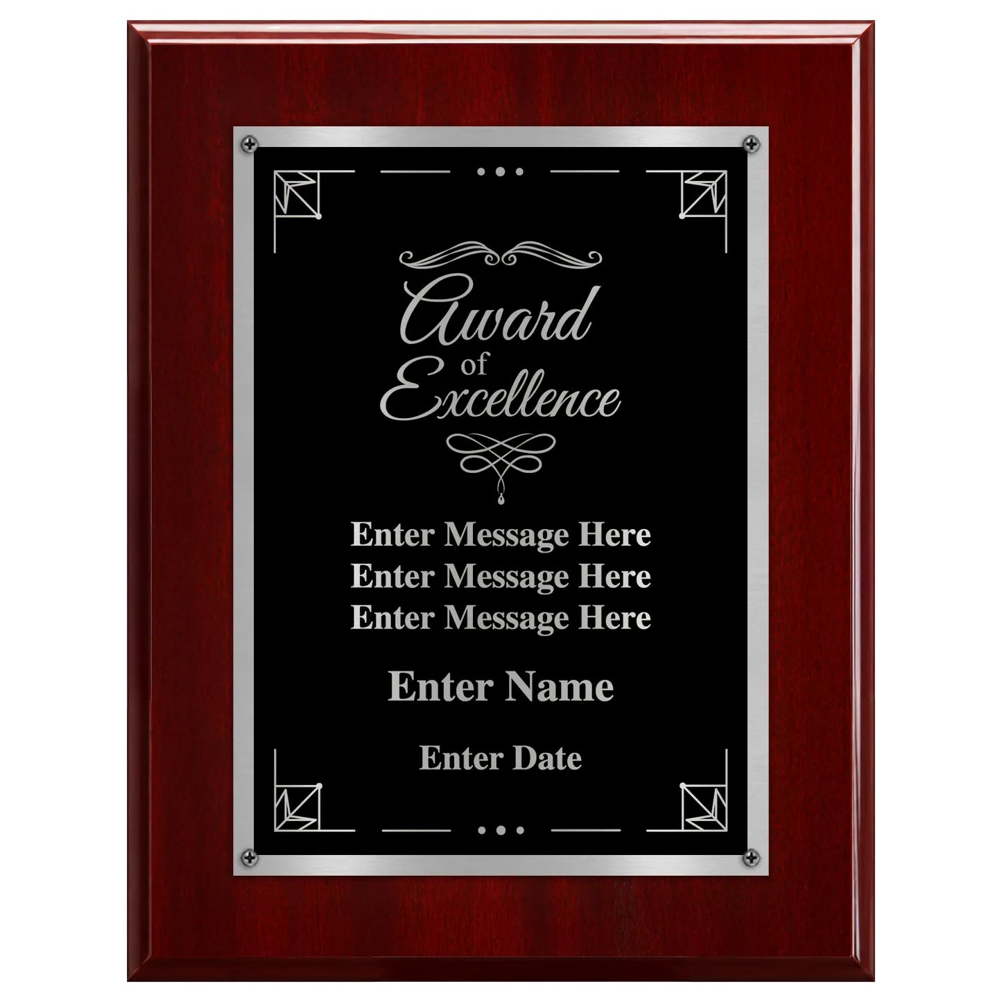 Award of Excellence Classic Plaque - 4 Frame Colors