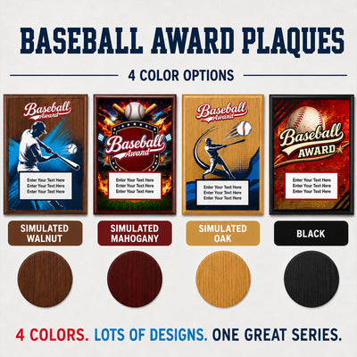 Personalized Baseball Award Plaques - Design 3