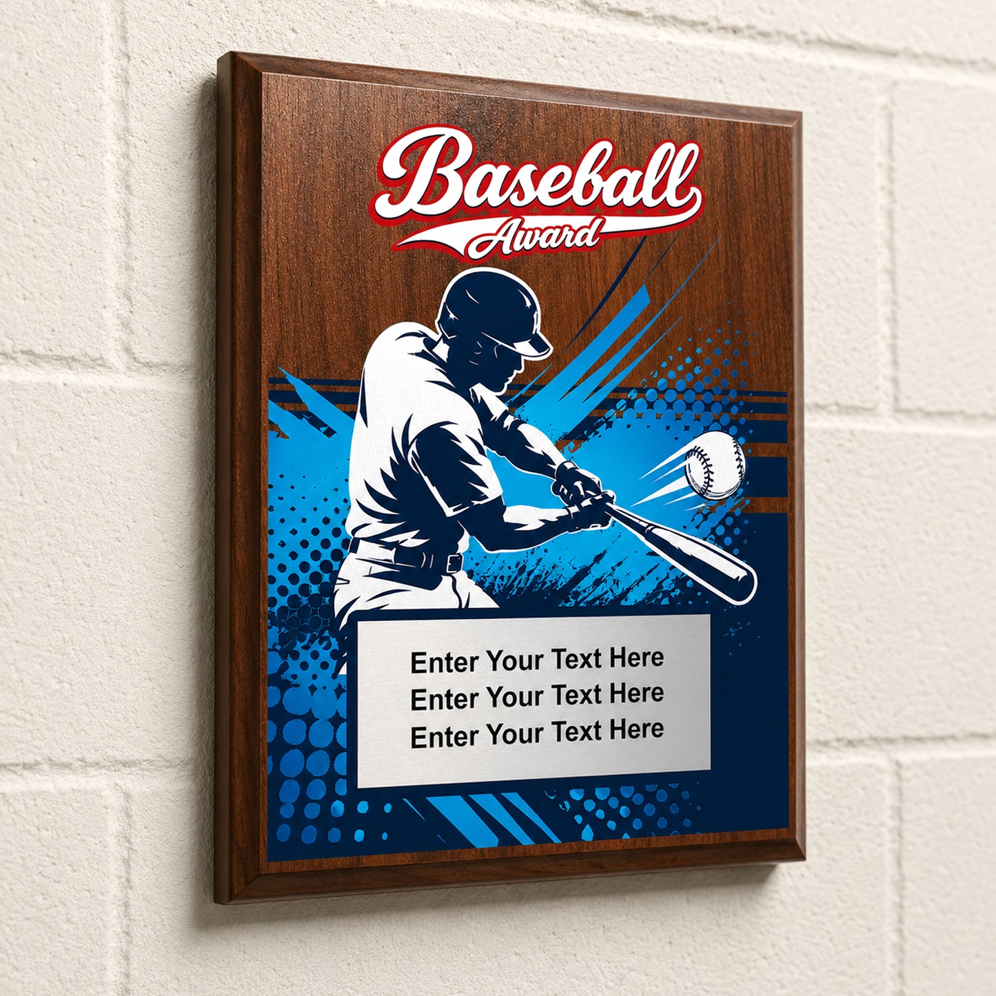 Personalized Baseball Award Plaques - Design 3