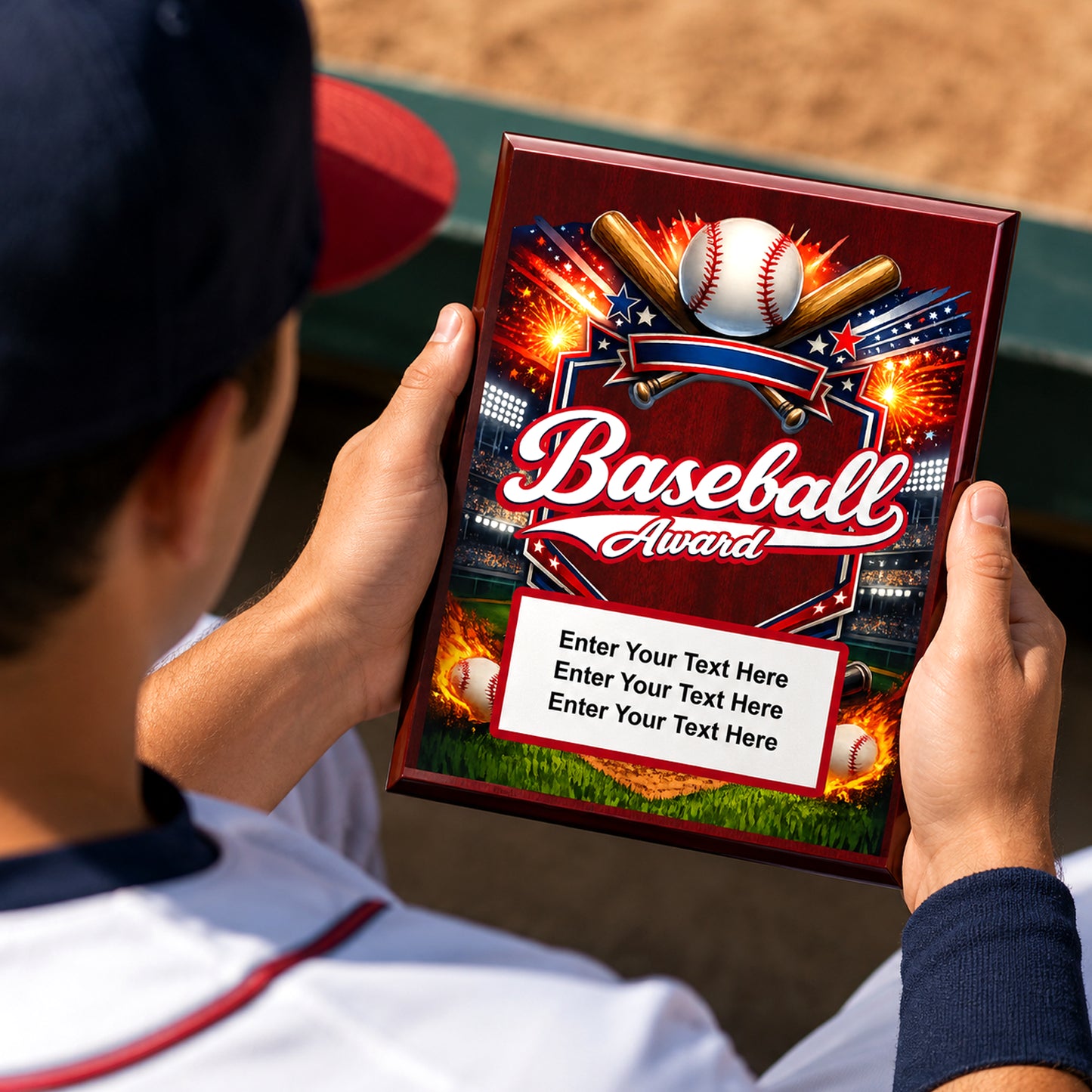 Personalized Baseball Award Plaques - Design 2