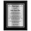 Thank You Classic Retirement Plaque - 4 Frame Colors - Brushed Silver & Gold Plate Options