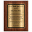 Thank You Classic Retirement Plaque - 4 Frame Colors - Brushed Silver & Gold Plate Options