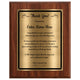 Thank You Classic Retirement Plaque - 4 Frame Colors - Brushed Silver & Gold Plate Options
