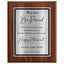 May You Be Proud Classic Retirement Plaque - 4 Frame Colors - Brushed Silver & Gold Plate Options