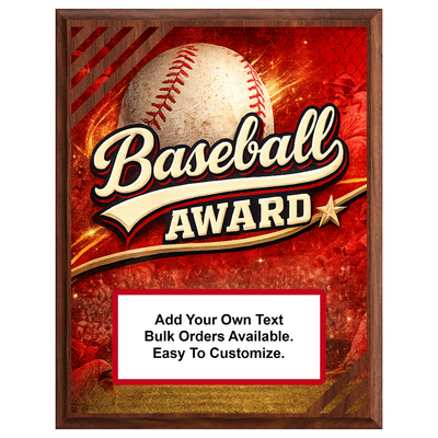 Personalized Baseball Award Plaques - Design 4