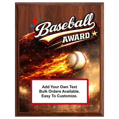 Personalized Baseball Award Plaques - Design 5
