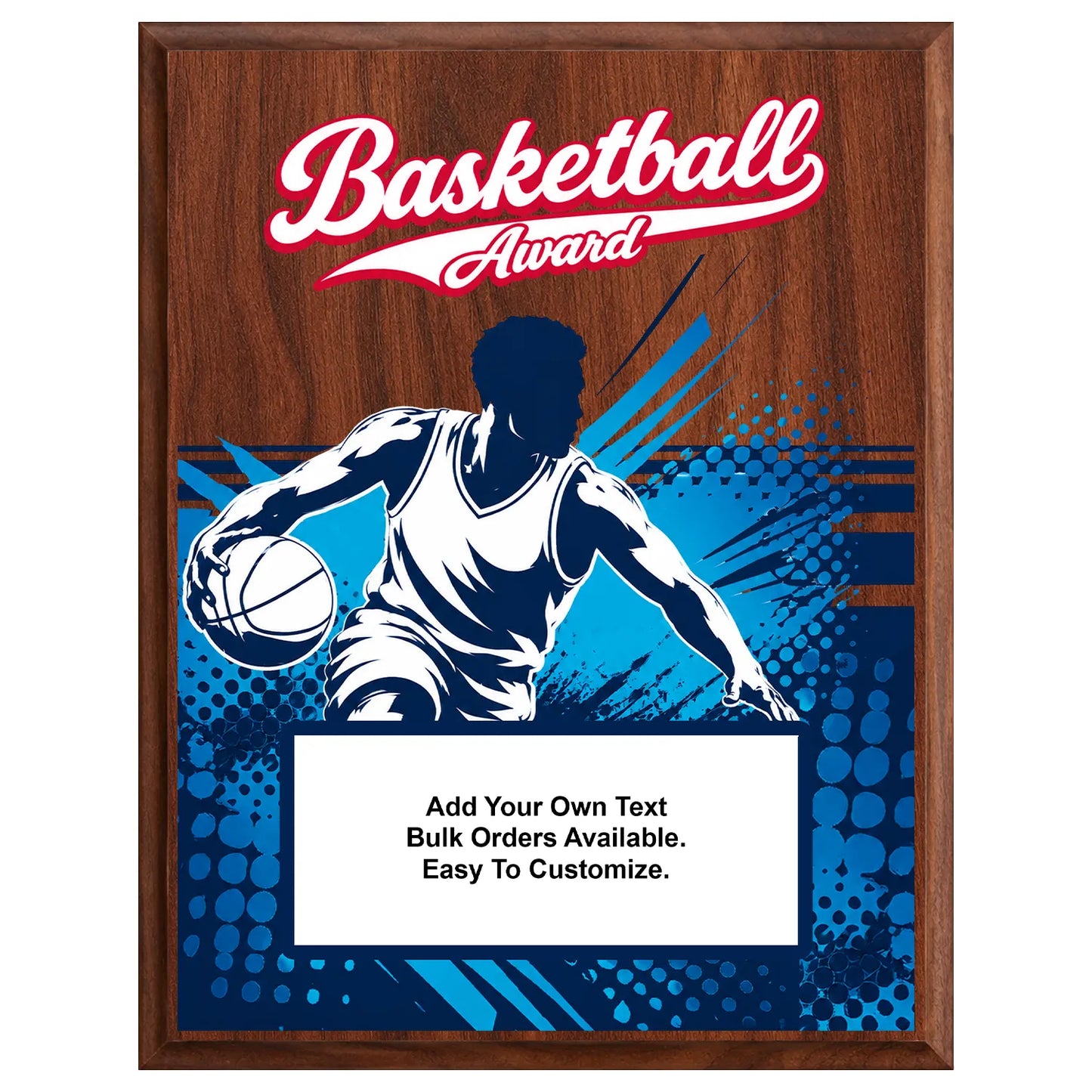Personalized Basketball  Award Plaques - Design 1