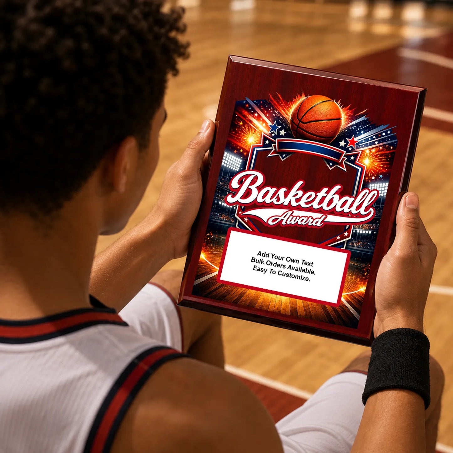 Personalized Basketball  Award Plaques - Design 1