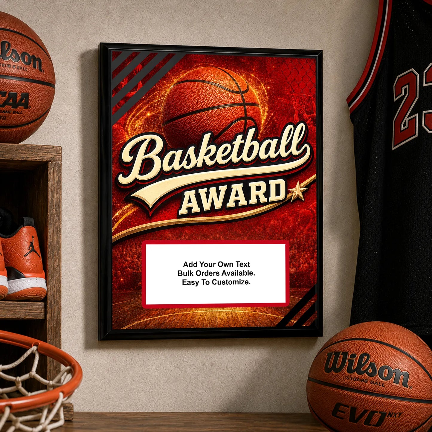 Personalized Basketball  Award Plaques - Design 5