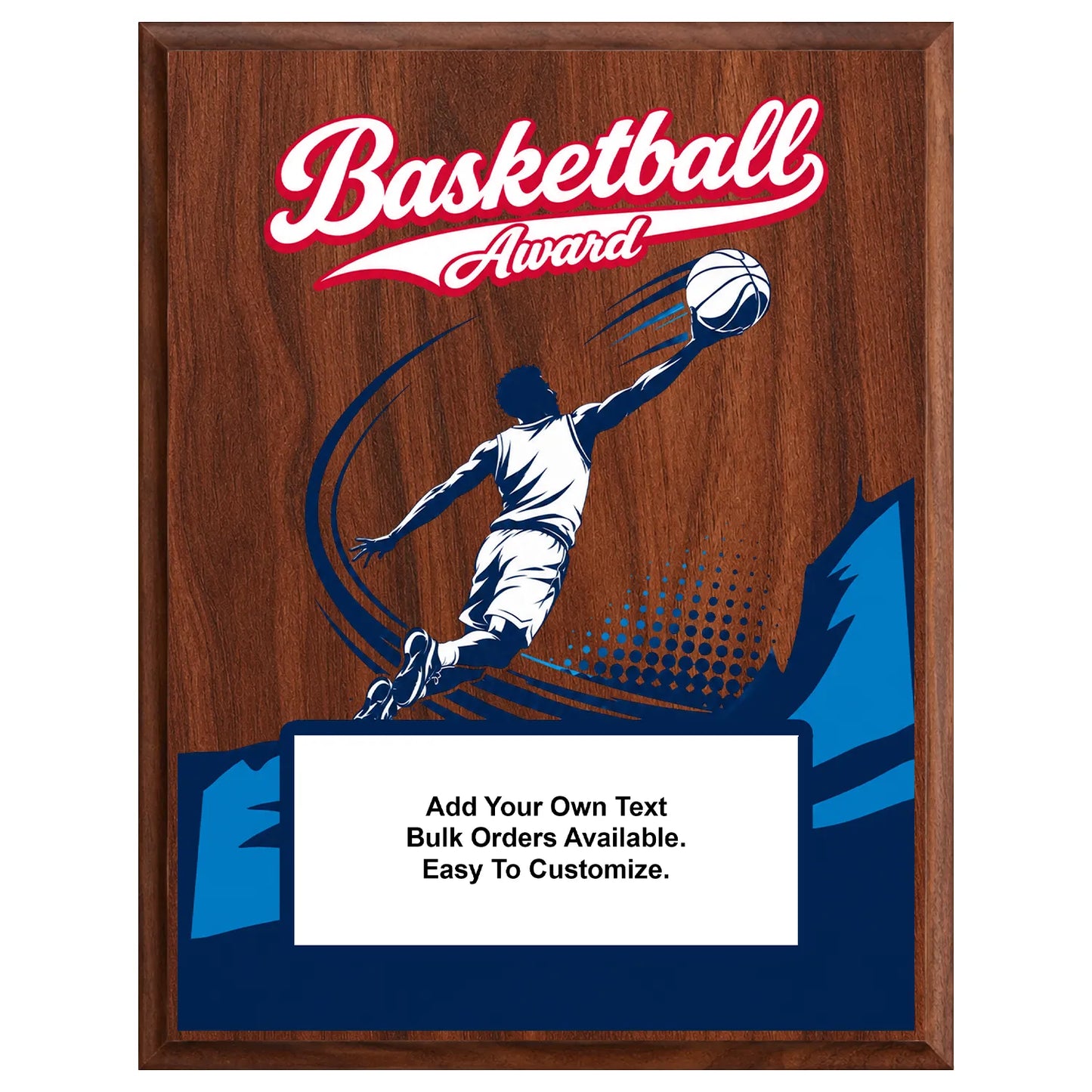 Personalized Basketball  Award Plaques - Design 2