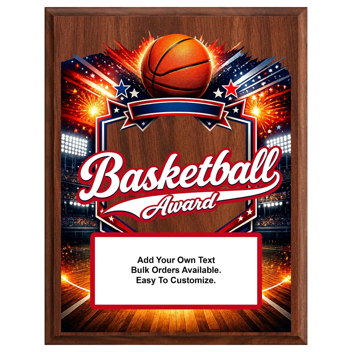 Personalized Basketball  Award Plaques - Design 3