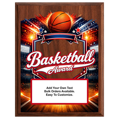 Personalized Basketball  Award Plaques - Design 3