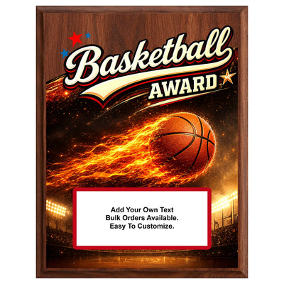 Personalized Basketball  Award Plaques - Design 5