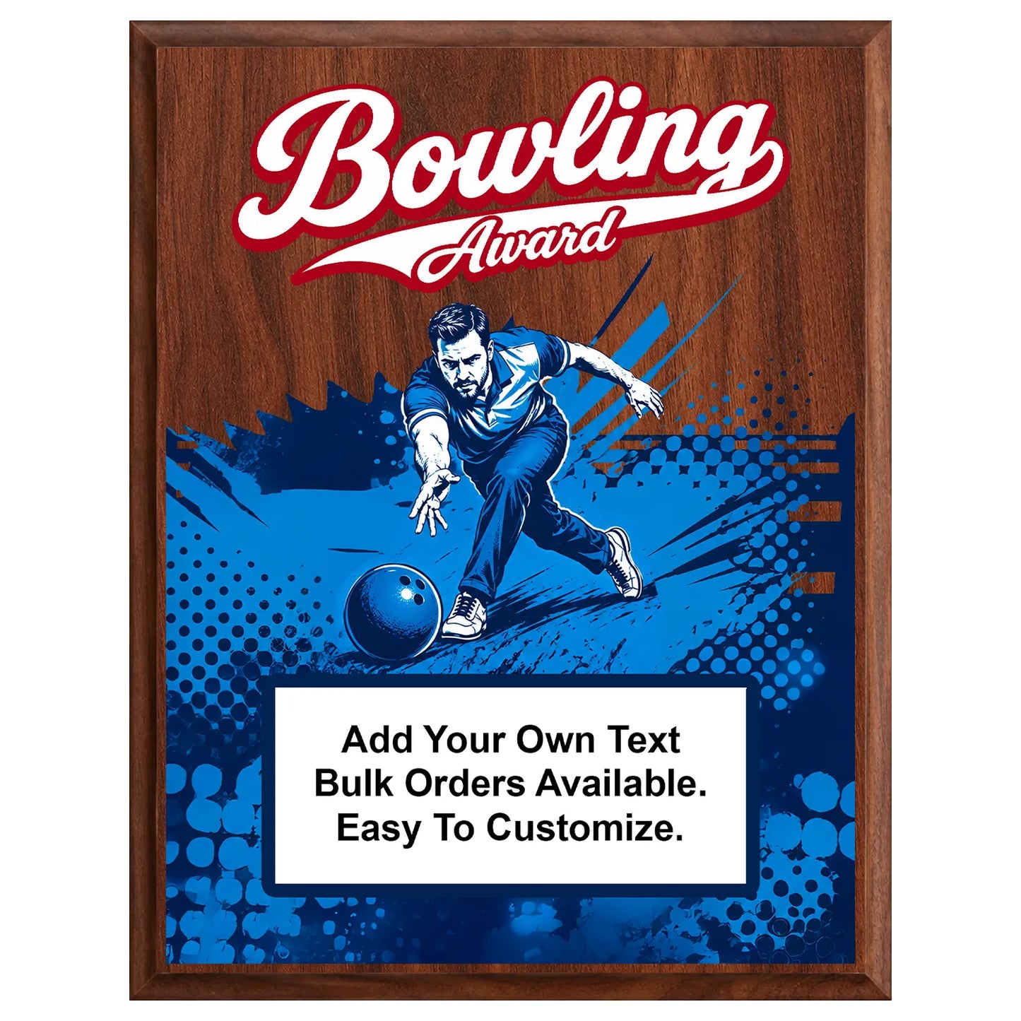 Personalized Bowling Award Plaques - Design 1