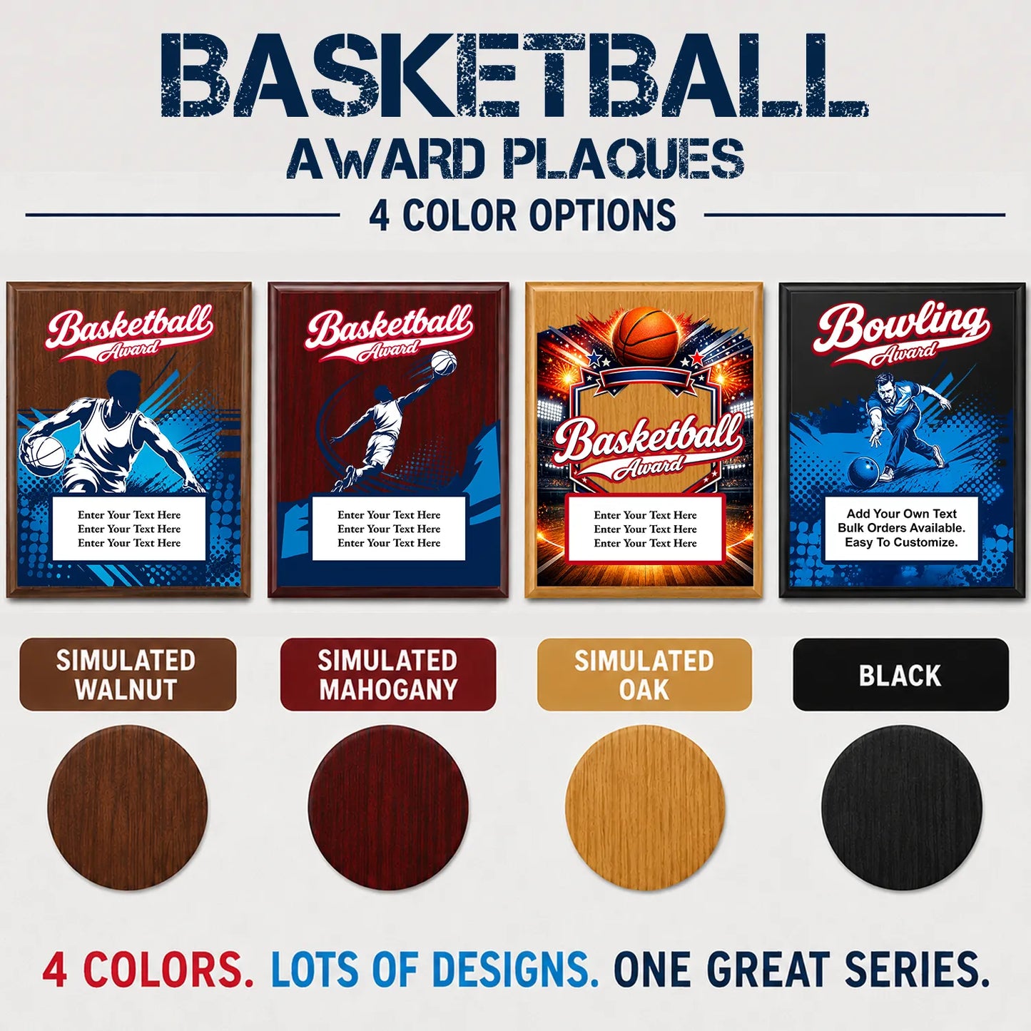 Personalized Bowling Award Plaques - Design 1