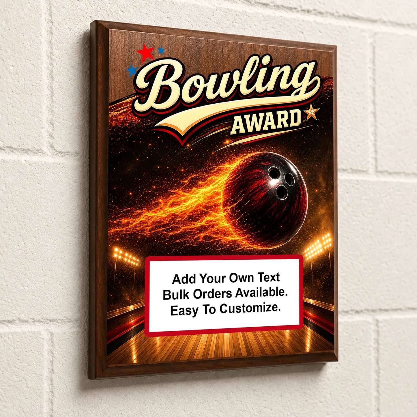 Personalized Bowling Award Plaques - Design 1