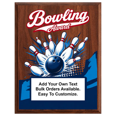 Personalized Bowling Award Plaques - Design 2